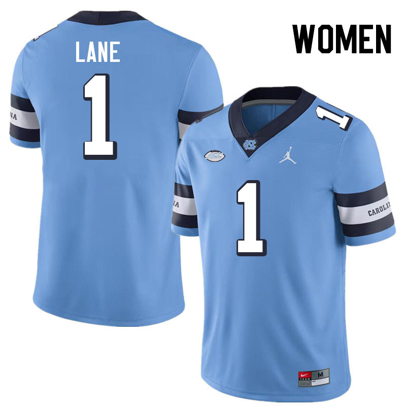 Women #1 Antavious Lane North Carolina Tar Heels College Football Jerseys Stitched-Throwback